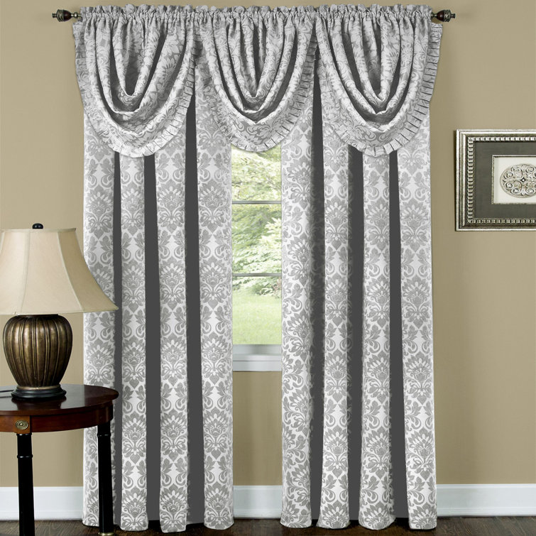 House of Hampton® New Fairfield Damask Blackout Rod Pocket Single